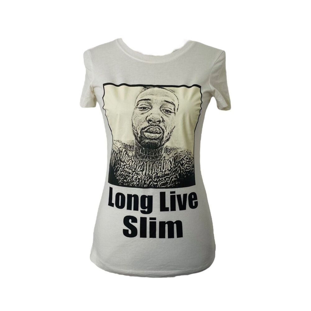 Next Level Apparel Women's Shirt White “Long Live Slim” Short Sleeve Size Small